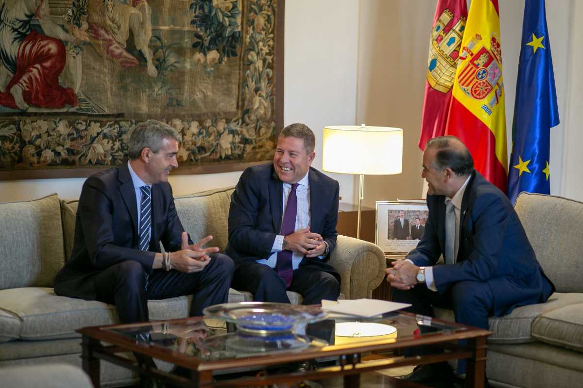Álvaro Gutiérrez, Emiliano García-Page y José Julián Gregorio.