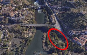 Imagen de la posible ubicación del hotel en La Cava. Foto de Plataforma "No al Hotel de La Cava".