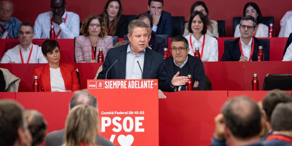 Page, durante su intervención en el Comité Federal del PSOE.