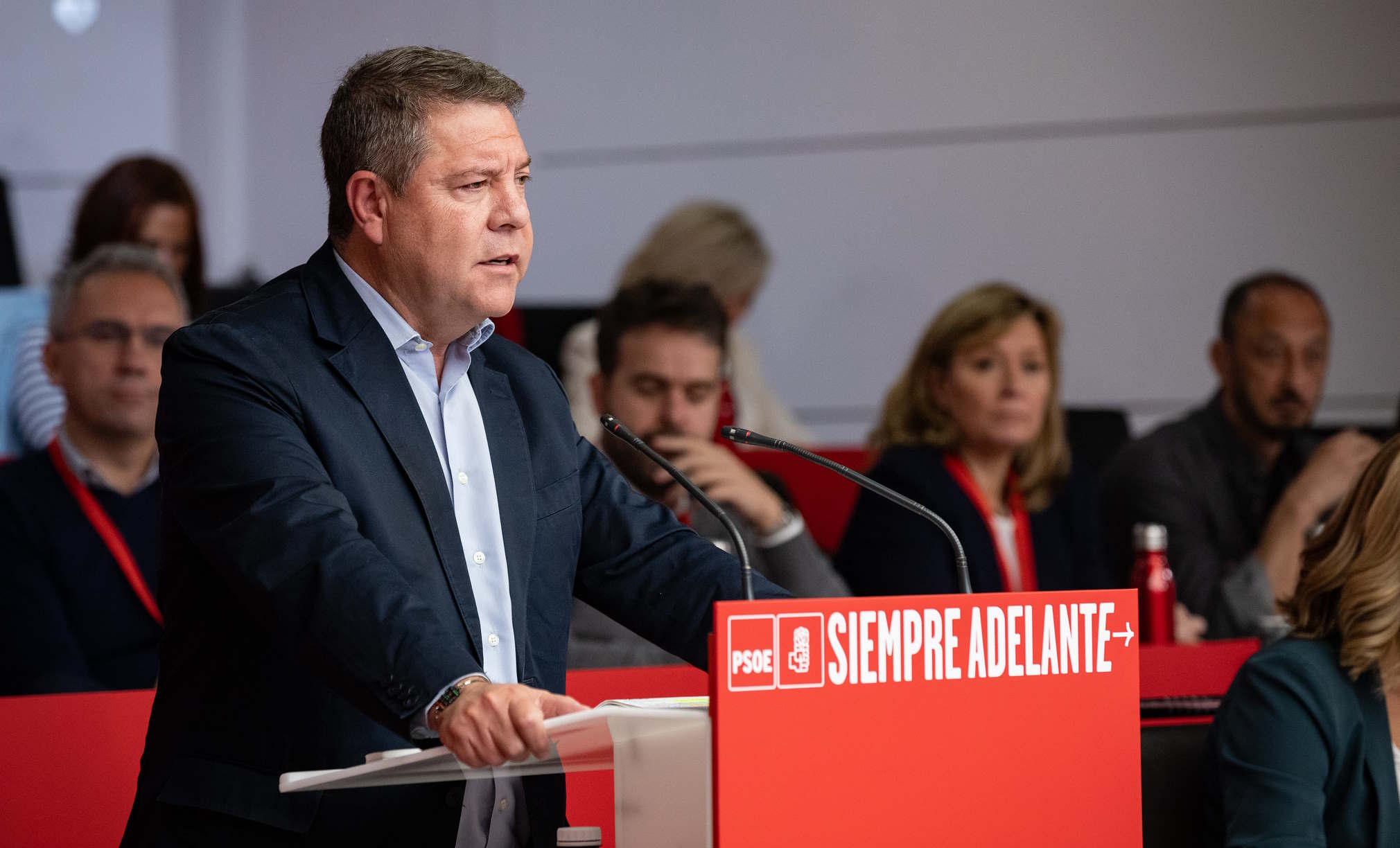 Page, durante su intervención en el Comité Federal del PSOE.