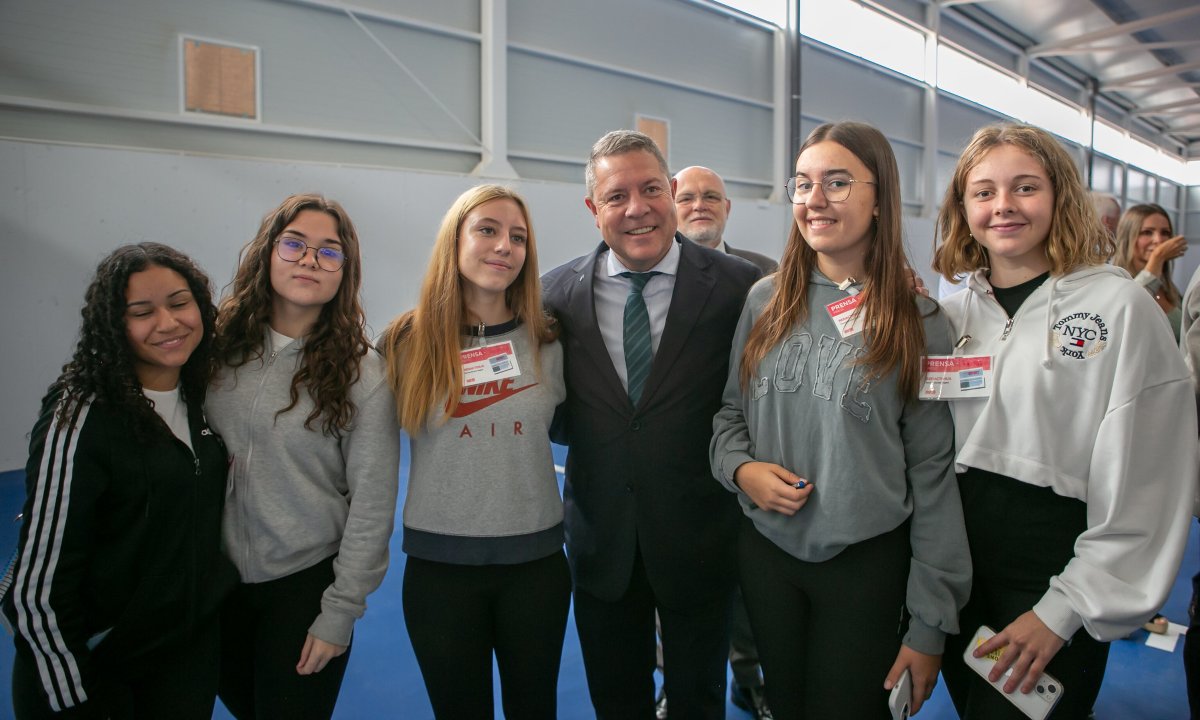 Page, durante su visita a Villarrobledo.