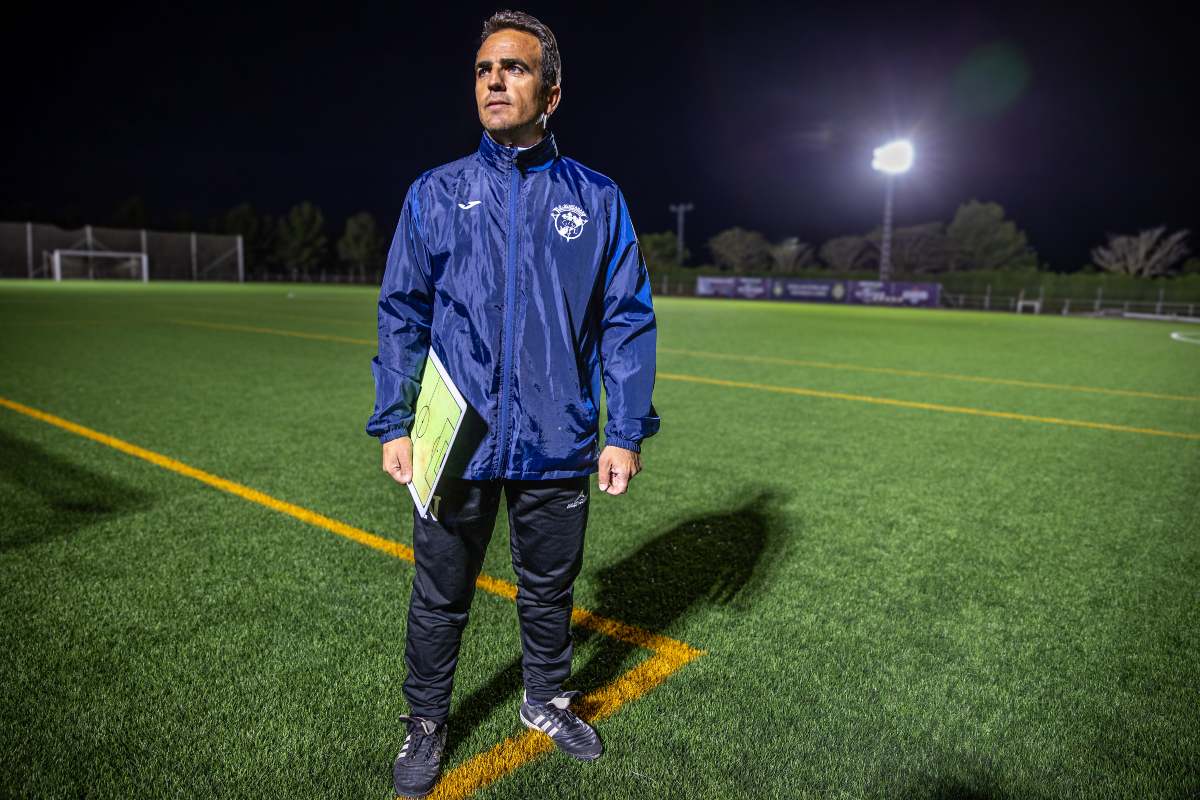 Iván Nieto, entrenador del Quintanar. Foto: EFE/Ismael Herrero.