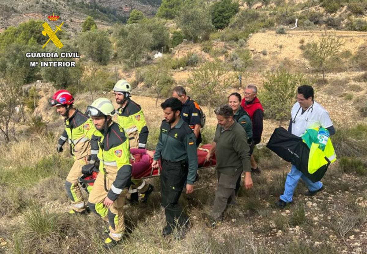 El rescate fue en la sierra del Segura.