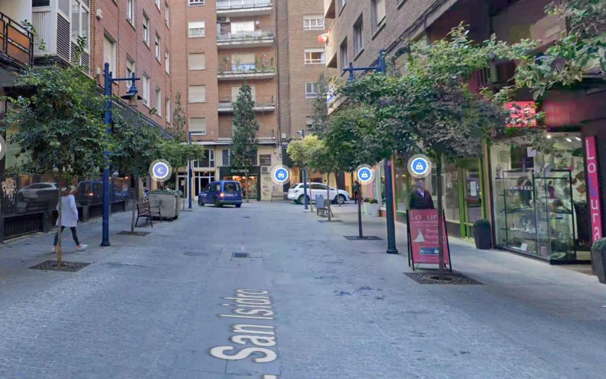 Imagen de Google Maps de la calle San Isidro, en Talavera.