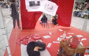 Acción de calle contra la prostitución y la trata de personas con fines de explotación sexual en Toledo. Foto: Médicos del Mundo Castilla-La Mancha.