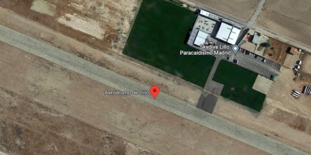 Vista aérea del aeródromo de Lillo. Foto: Google Maps.