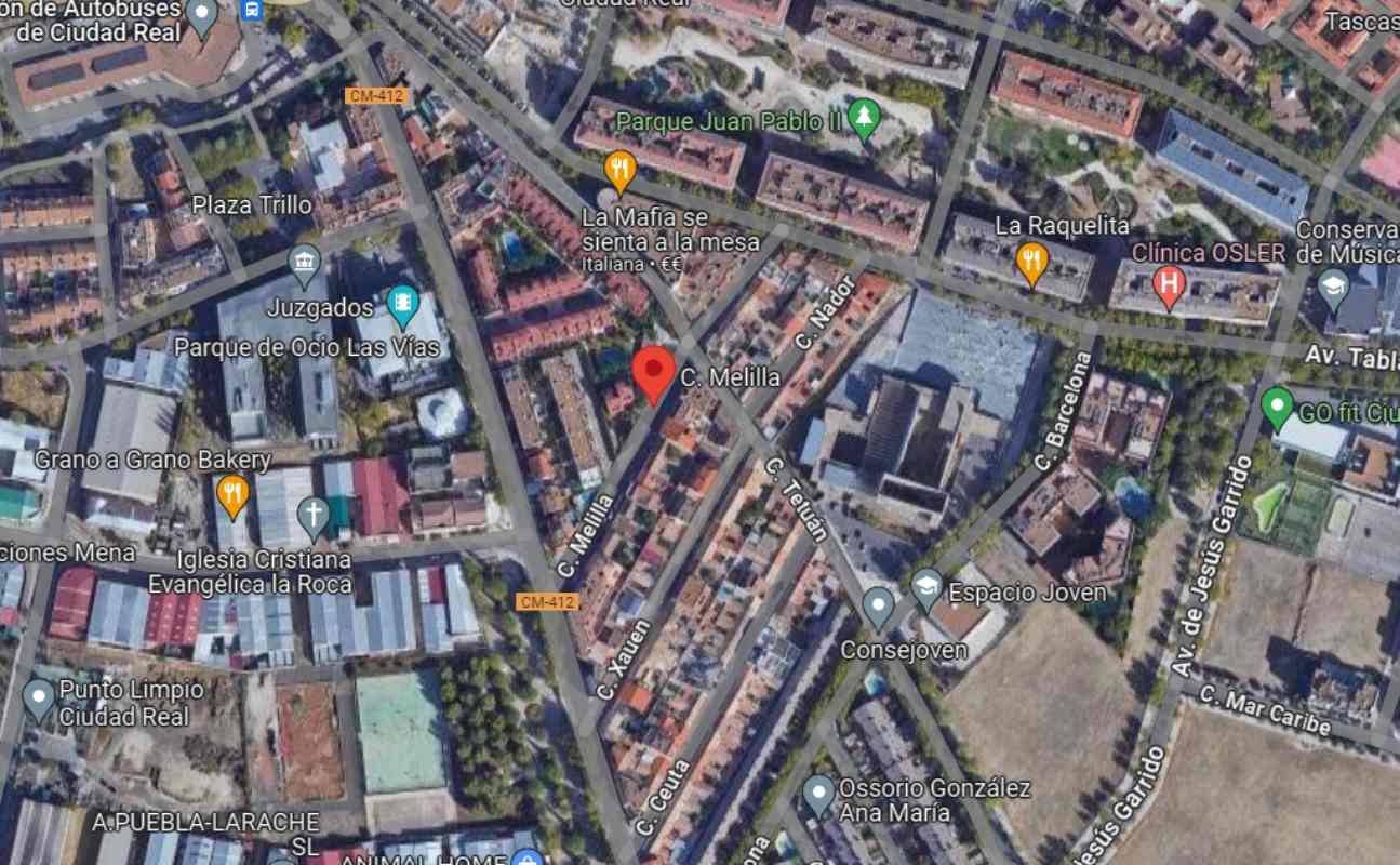 Un detenido por agresión en la calle Melilla de Ciudad Real. Imagen: Google Maps.