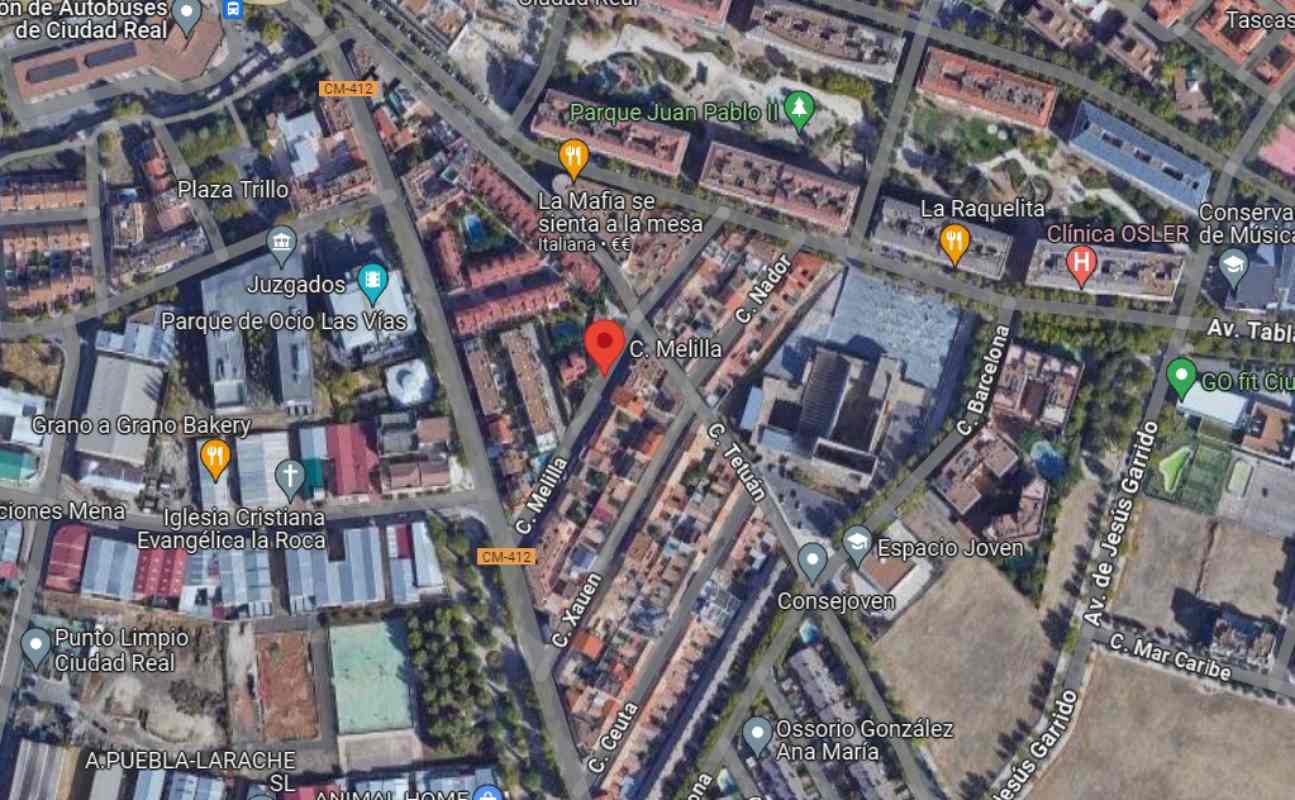 Un detenido por agresión en la calle Melilla de Ciudad Real. Imagen: Google Maps.