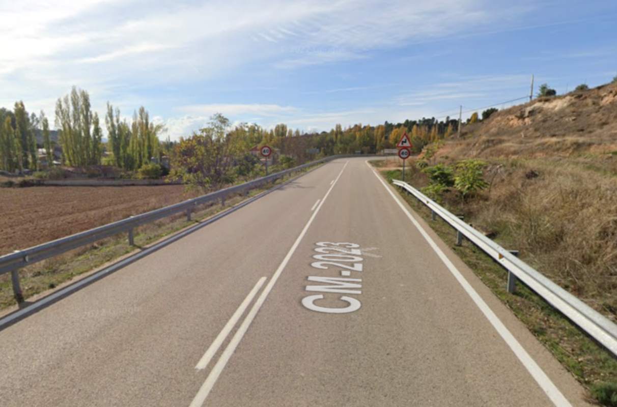 Carretera CM-2023, Cuenca, donde ha ocurrido el accidente. Google Maps.