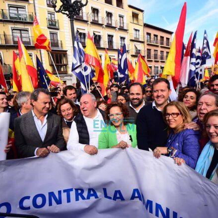 Manifestación contra la amnistía en Toledo. Foto: Rebeca Arango.