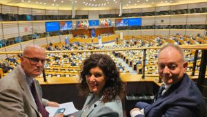 La vicepresidenta primera de las Cortes de Castilla-La Mancha, Josefina Navarrete, en Bruselas.