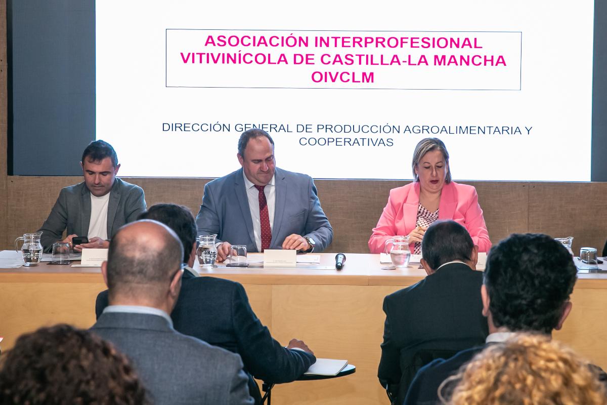 Julián Martínez Lizán, presidiendo la reunión del Comité Regional Vitivinícola.