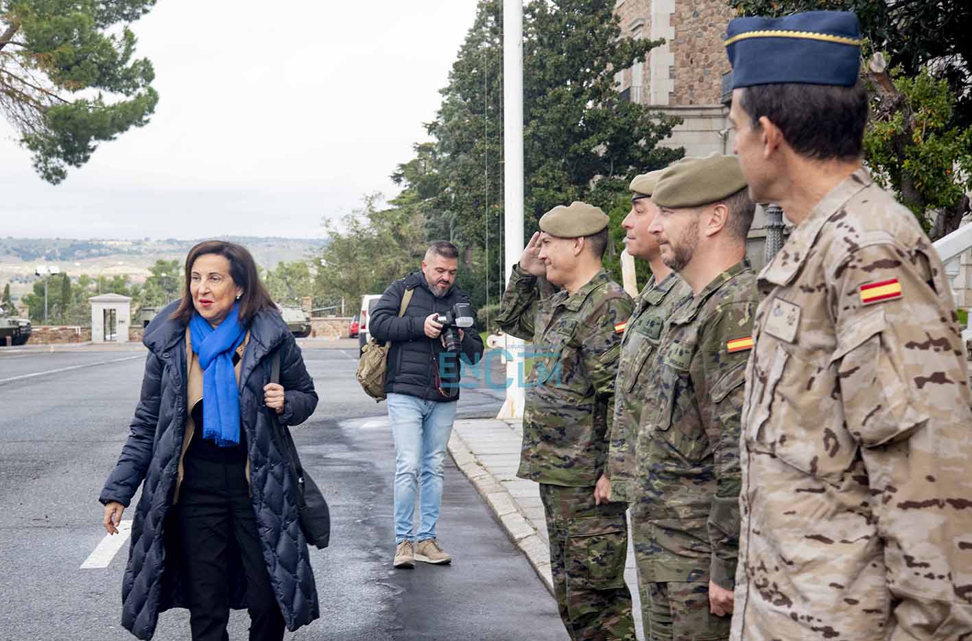 La ministra de Defensa, Margarita Robles, en la Academia de Infantería de Toledo.