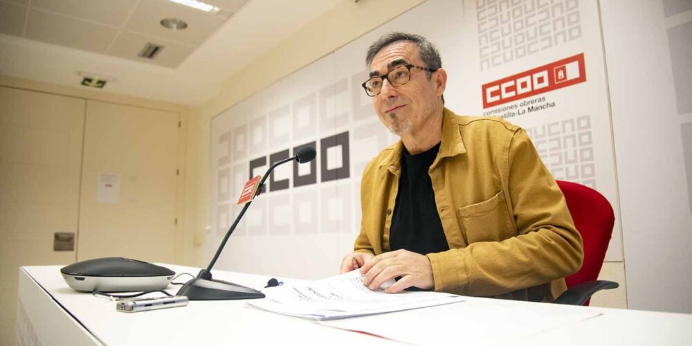 Paco de la Rosa, secretario general de CCOO CLM. Foto: Rebeca Arango.