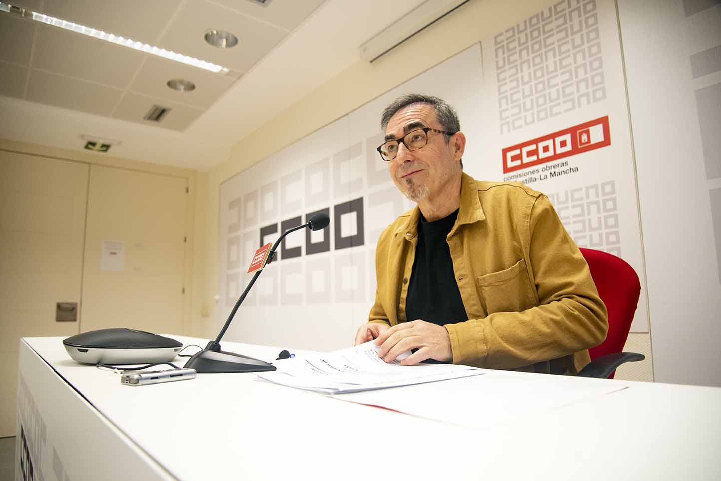 Paco de la Rosa, secretario general de CCOO CLM. Foto: Rebeca Arango.