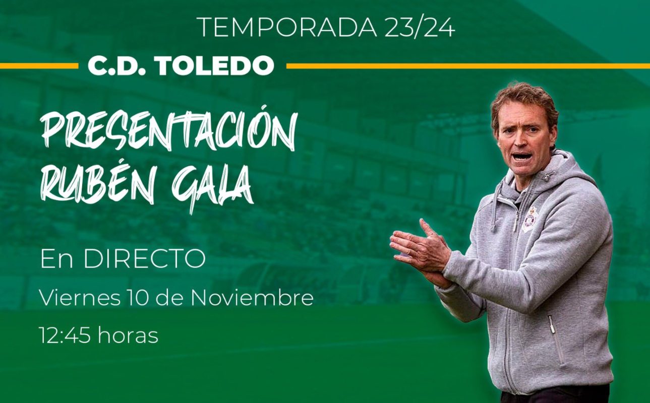 Rubén Gala, nuevo entrenador del Toledo. Foto: CD Toledo.