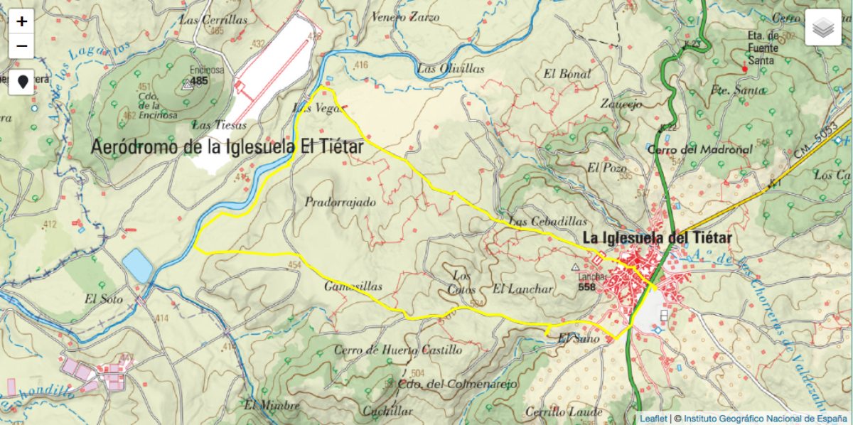 Mapa de la Ruta del Tiétar.