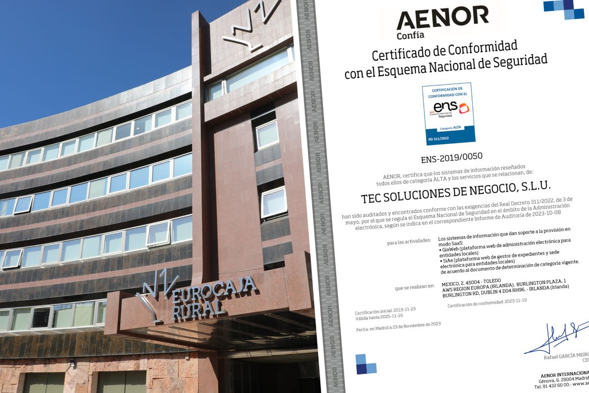 Renovación de Aenor a Eurocaja Rural.