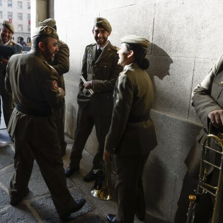 Acto castrense con motivo del Día de la Inmaculada en la Academia de Infantería de Toledo este viernes. EFE/ Ismael Herrero.