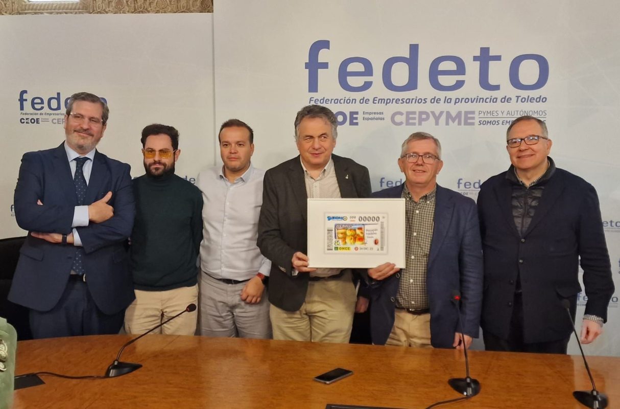 Presentación del cupón de la ONCE dedicado al mazapán de Toledo.