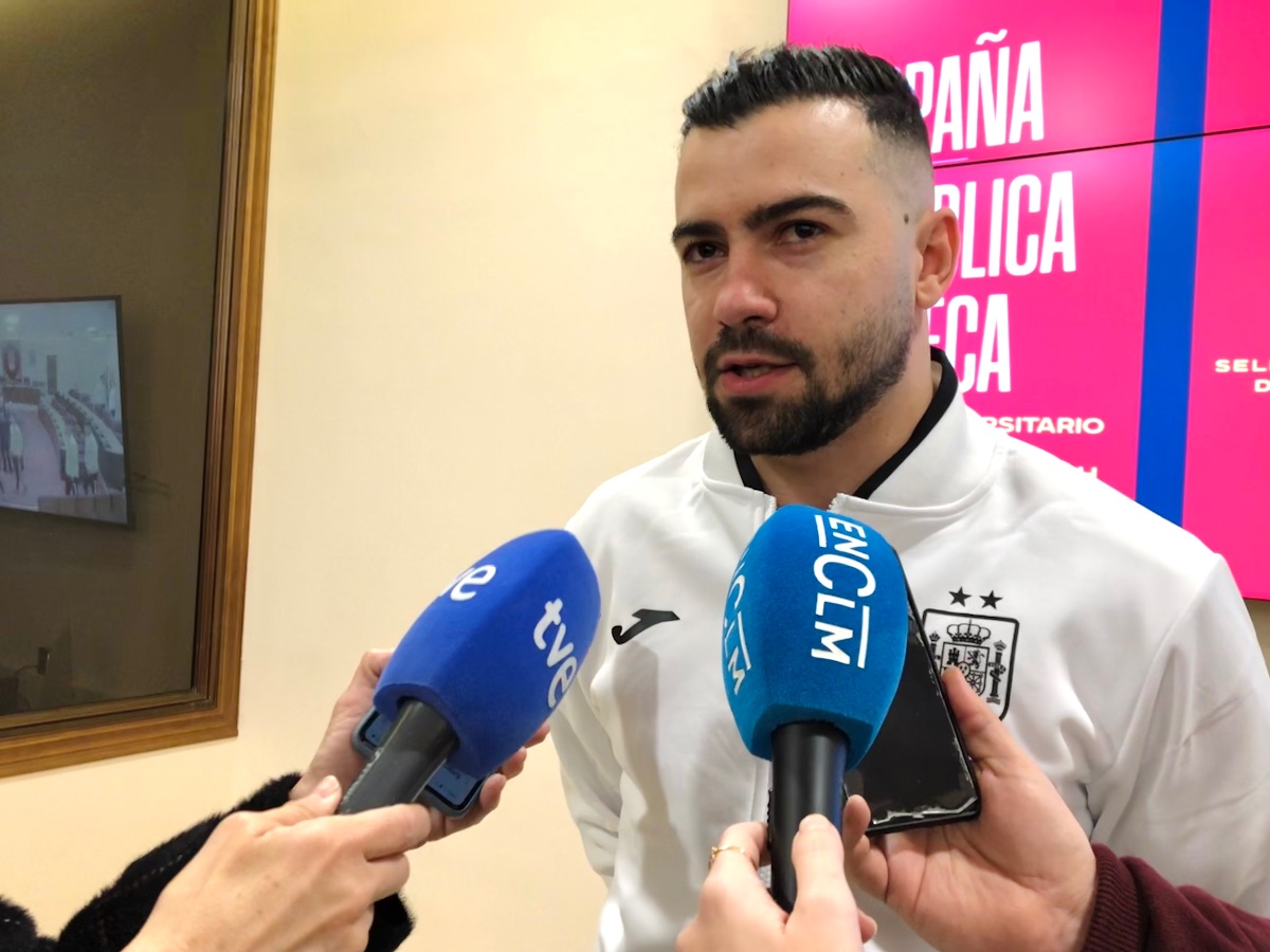 Jugador de la selección española de fútbol sala, Javier García 'Chino'.