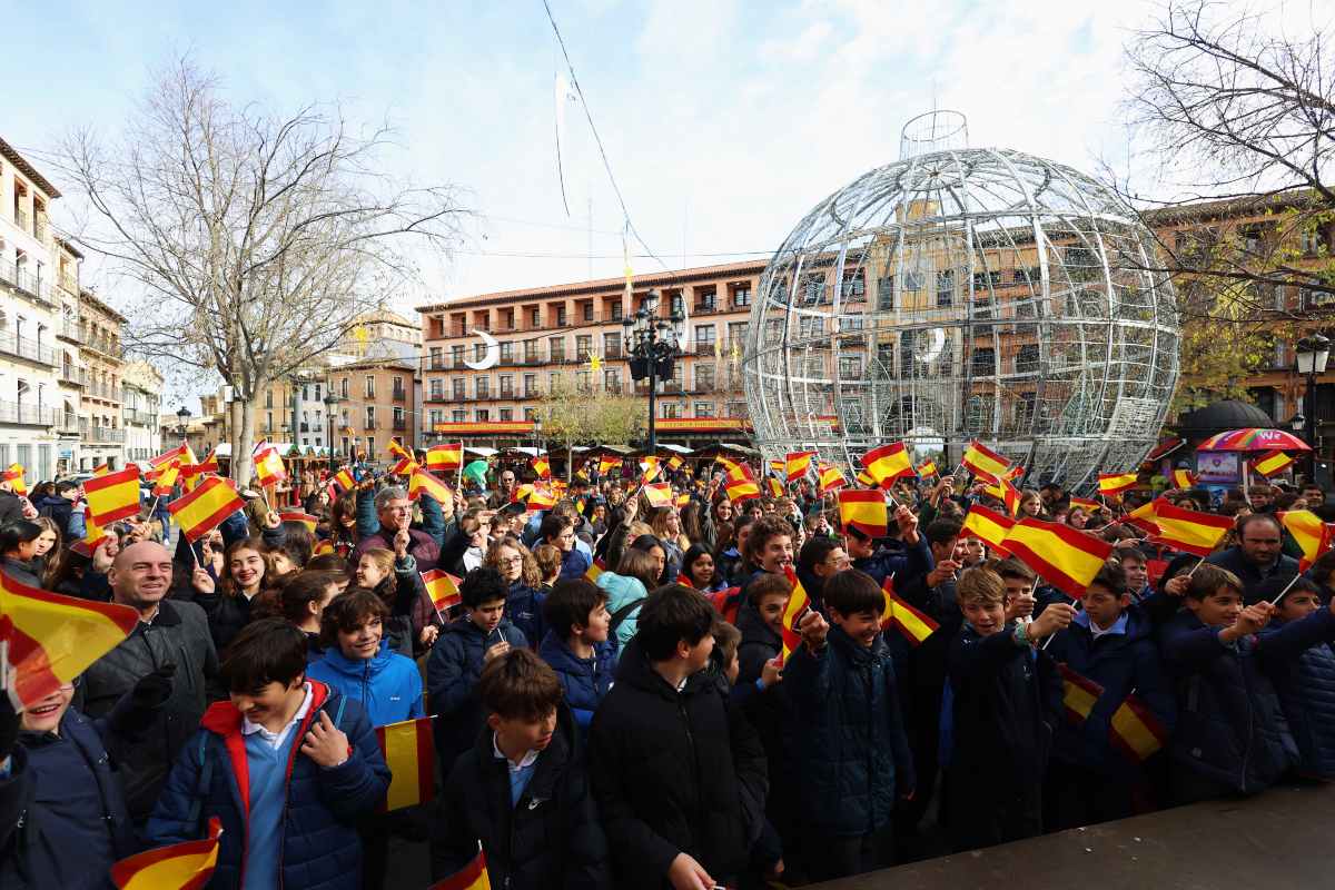 Acto en Zocodover, en Toledo, por el 45º aniversario de la Constitución.