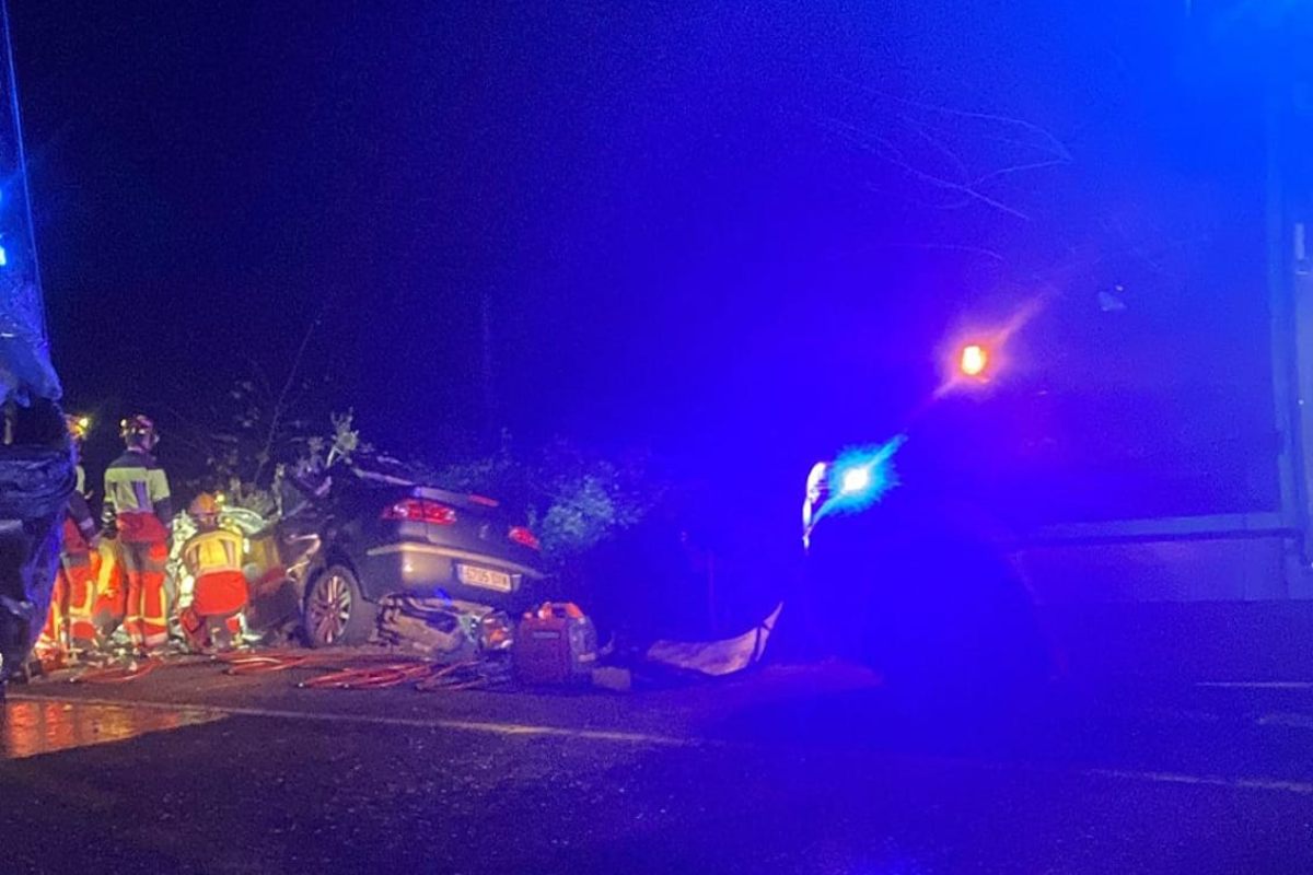 El accidente se ha producido a las 20:21 horas en el kilómetro 110 de la N-V.