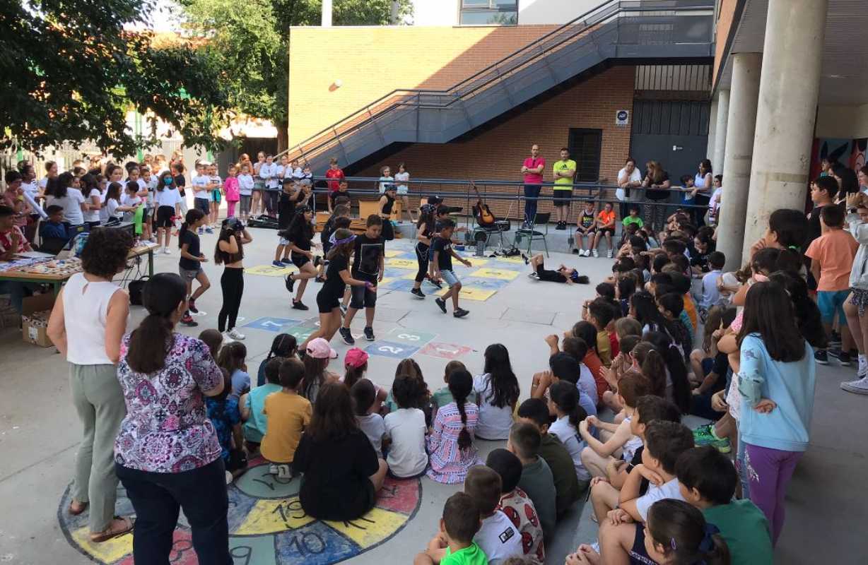 La "batalla de bandas" en el CEIP Santa Marina. Foto: CEIP Santa Marina.