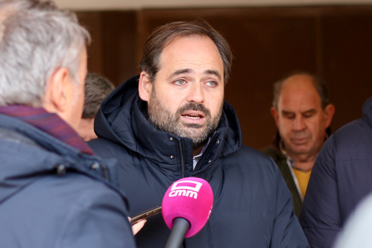 Paco Núñez, durante su visita a la comarca de Sigüenza.