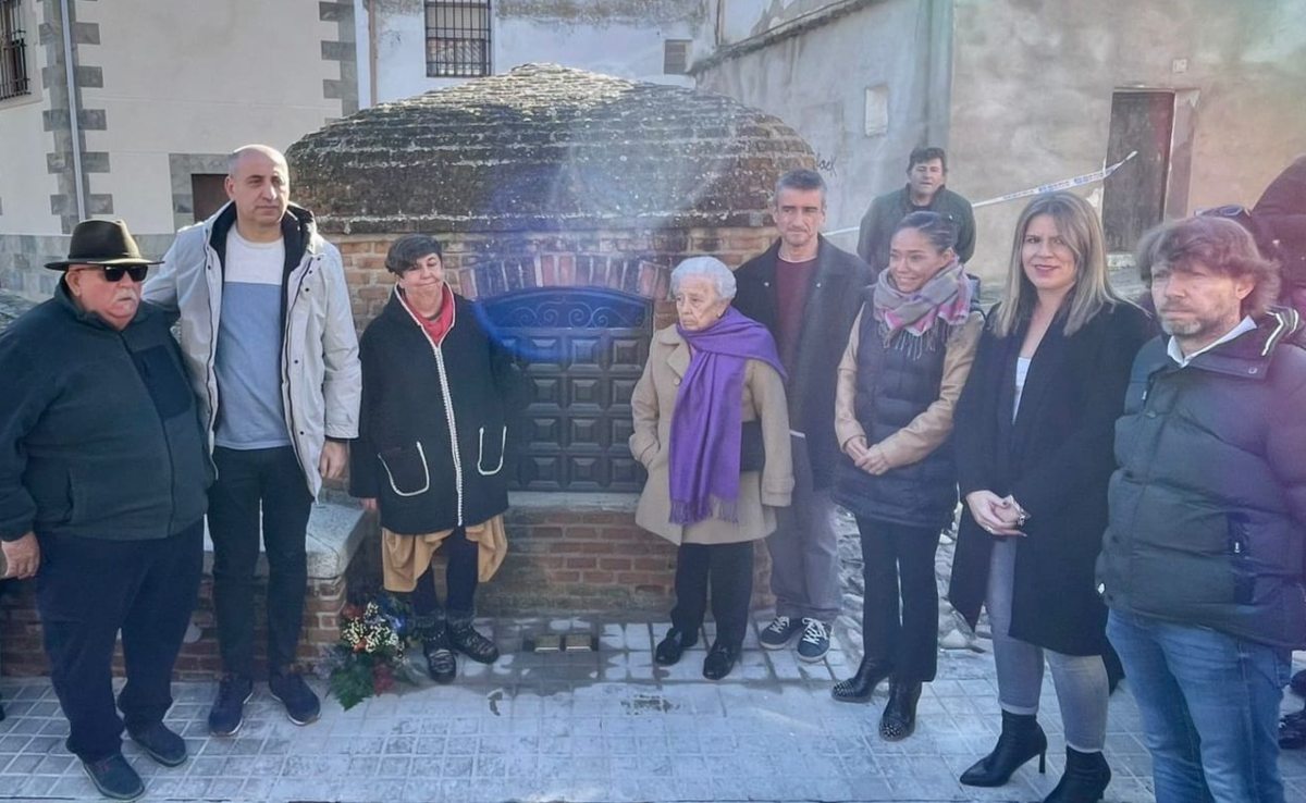 Un momento del homenaje a Juan y Críspulo en Olías del Rey.