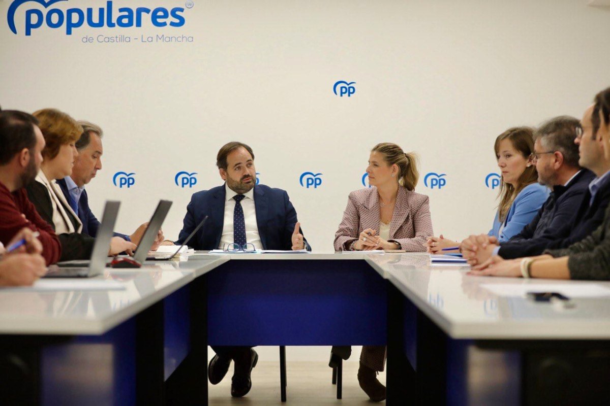 Paco Núñez, durante la reunión del Comité de Dirección del PP de CLM.