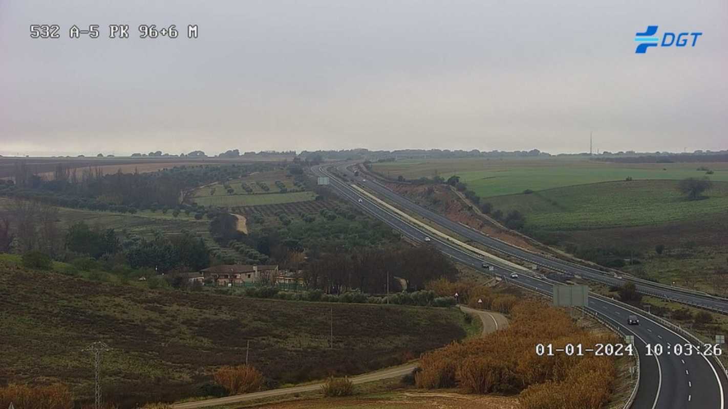 Imagen de la A-5 en el kilómetro 96.