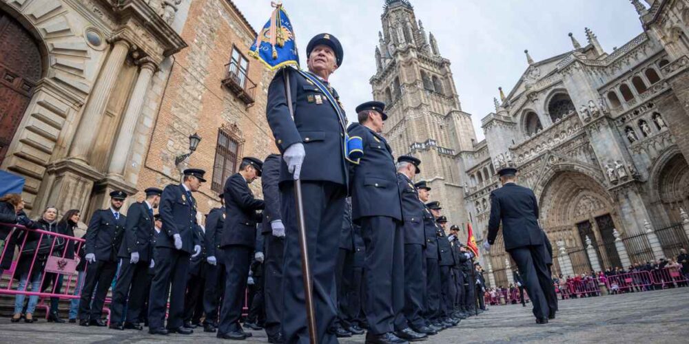 Acto de conmemoración de los 200 años de la Policía Nacional, celebrado en Toledo. Foto: EFE/Ángeles Visdómine.