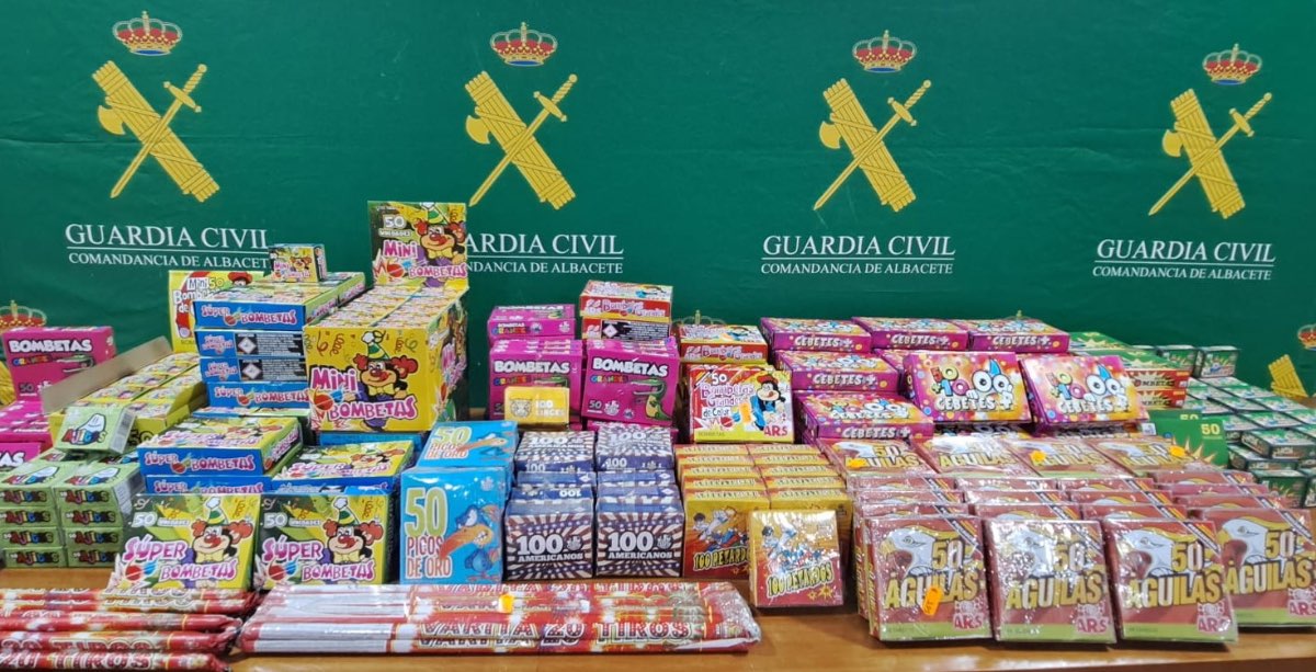 Material incautado por la Guardia Civil de Albacete