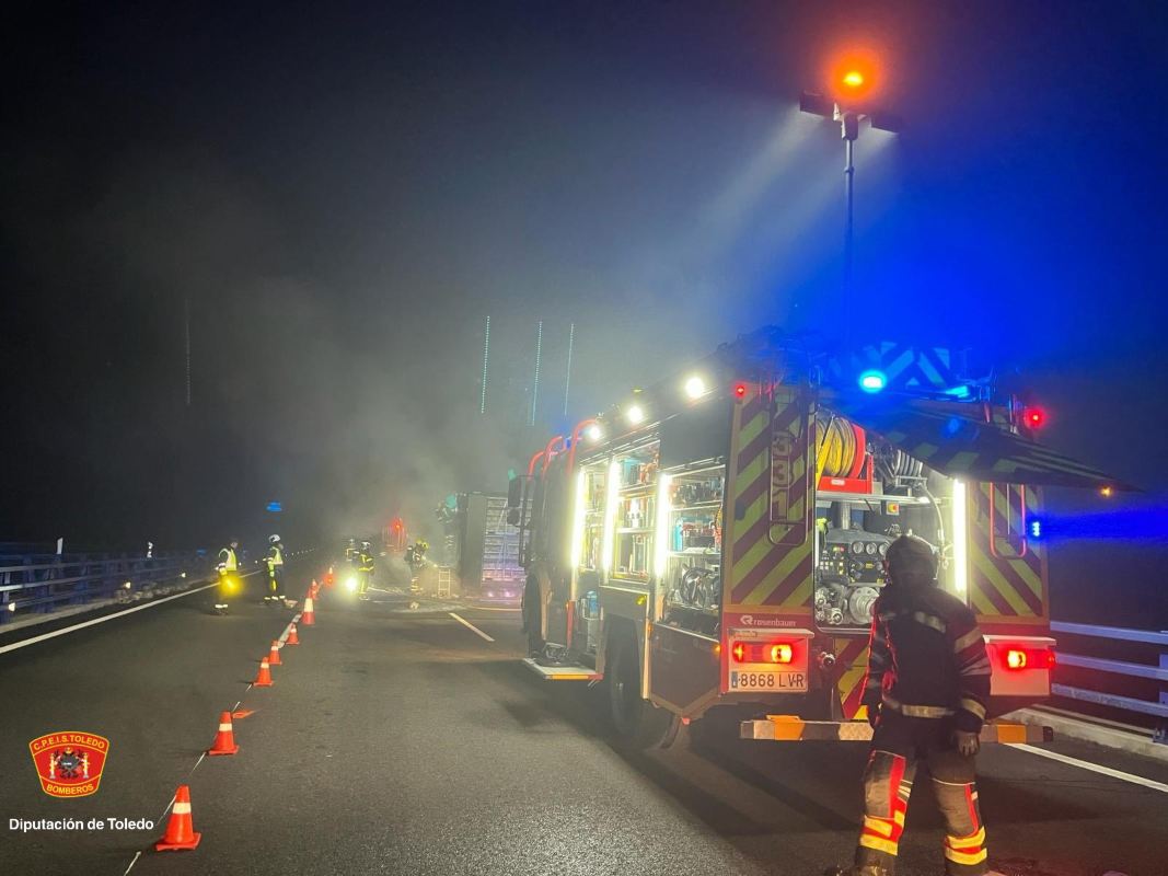 El fuego ocurrió en la R-4, ya en Madrid.