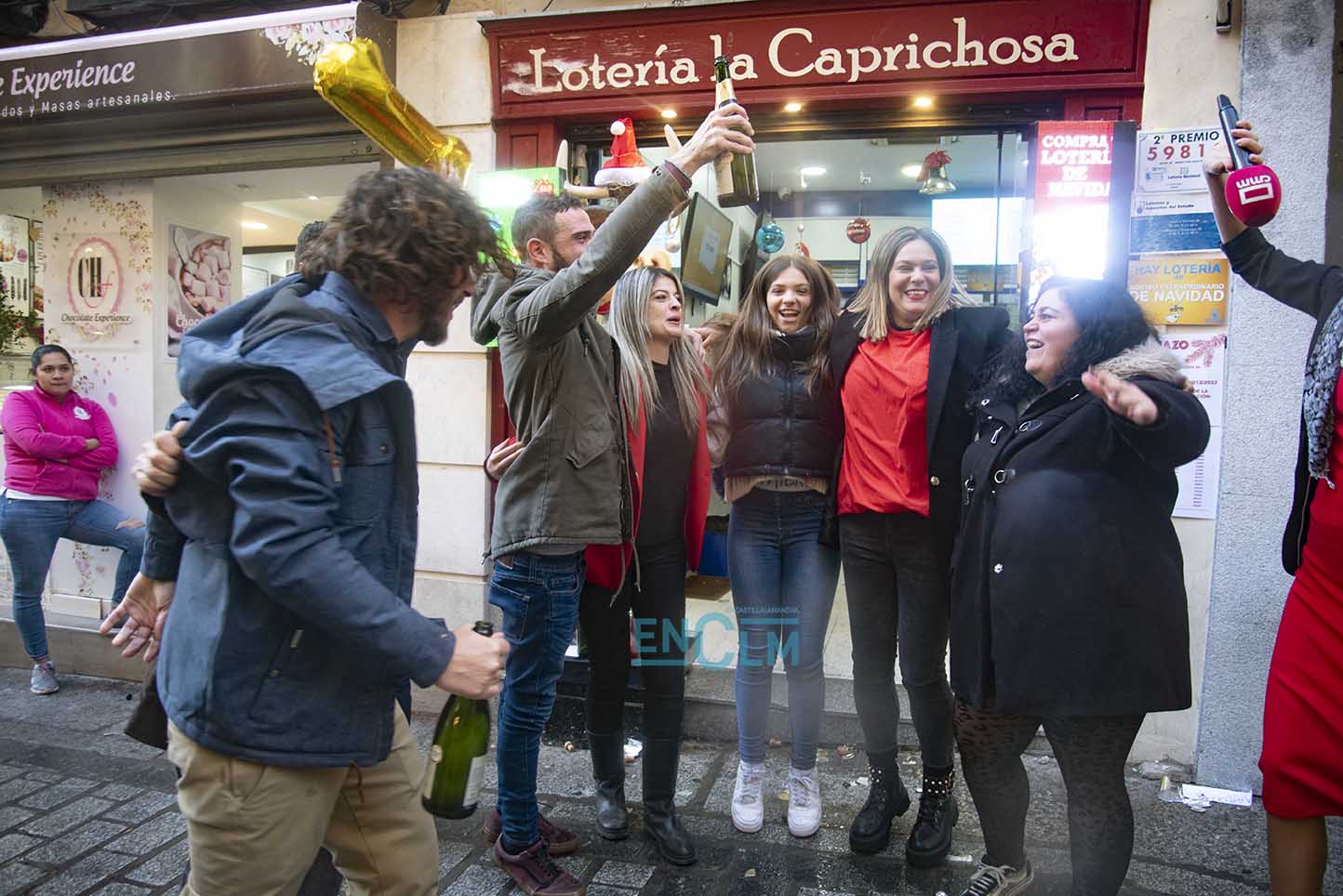 El tercer premio de la Lotería de Navidad, en La Caprichosa de Toledo. Foto (Archivo): Rebeca Arango.