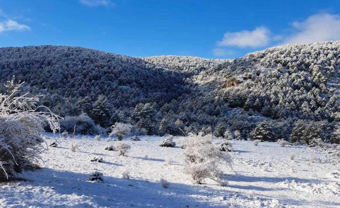 Foto de archivo de nieve en Vega del Codorno (Cuenca). Imagen: Mesón Sierra Alta.