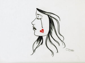 Ilustración de violencia de género.