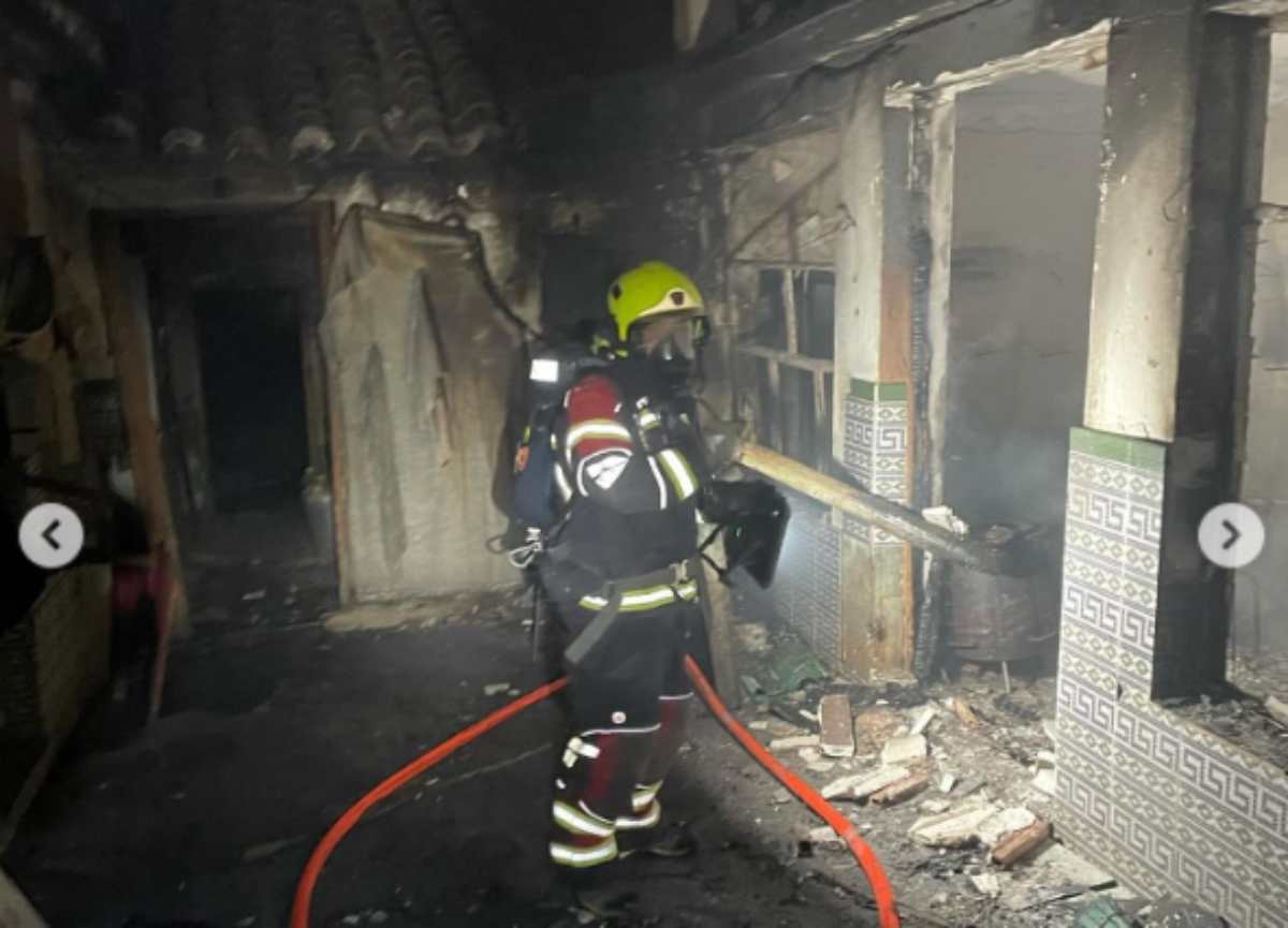 Imagen del incendio de Villafranca.