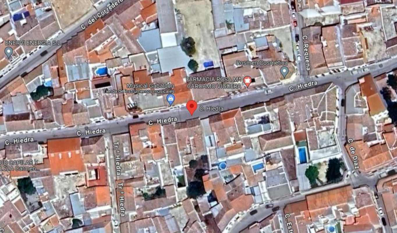 Incendio en una casa de la calle Hiedra, en Villarrobledo. Imagen: Google Maps.