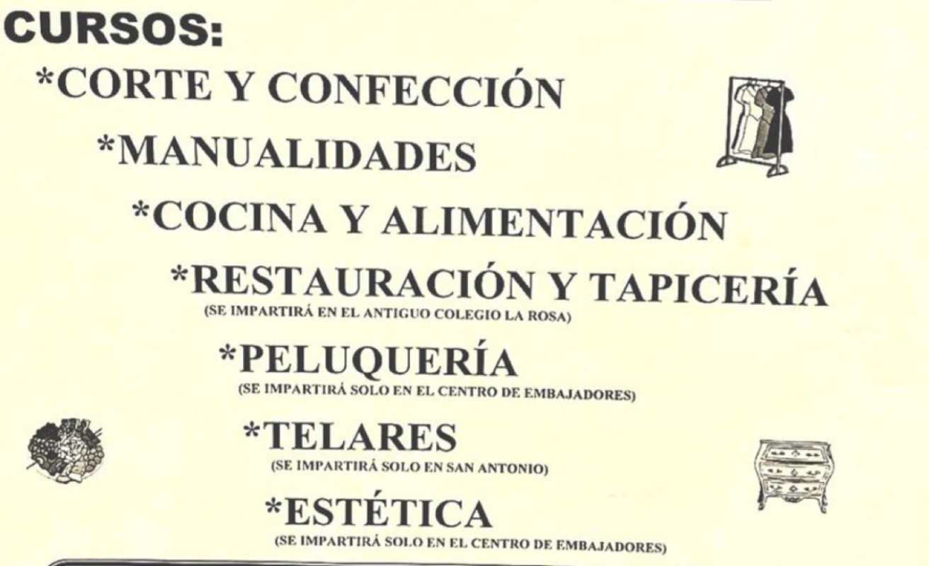 Los cursos que ofrece el Ayuntamiento de Tomelloso para mujeres.