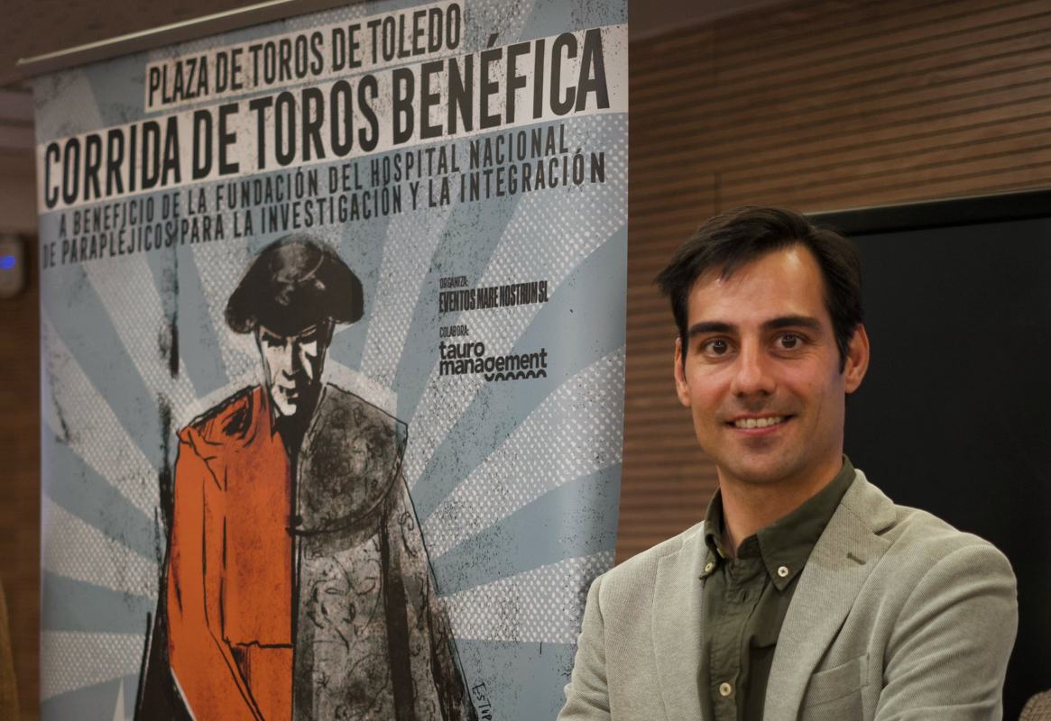 Gómez del Pilar, en la presentación de la corrida benéfica. Foto: @GomezdelPilar.