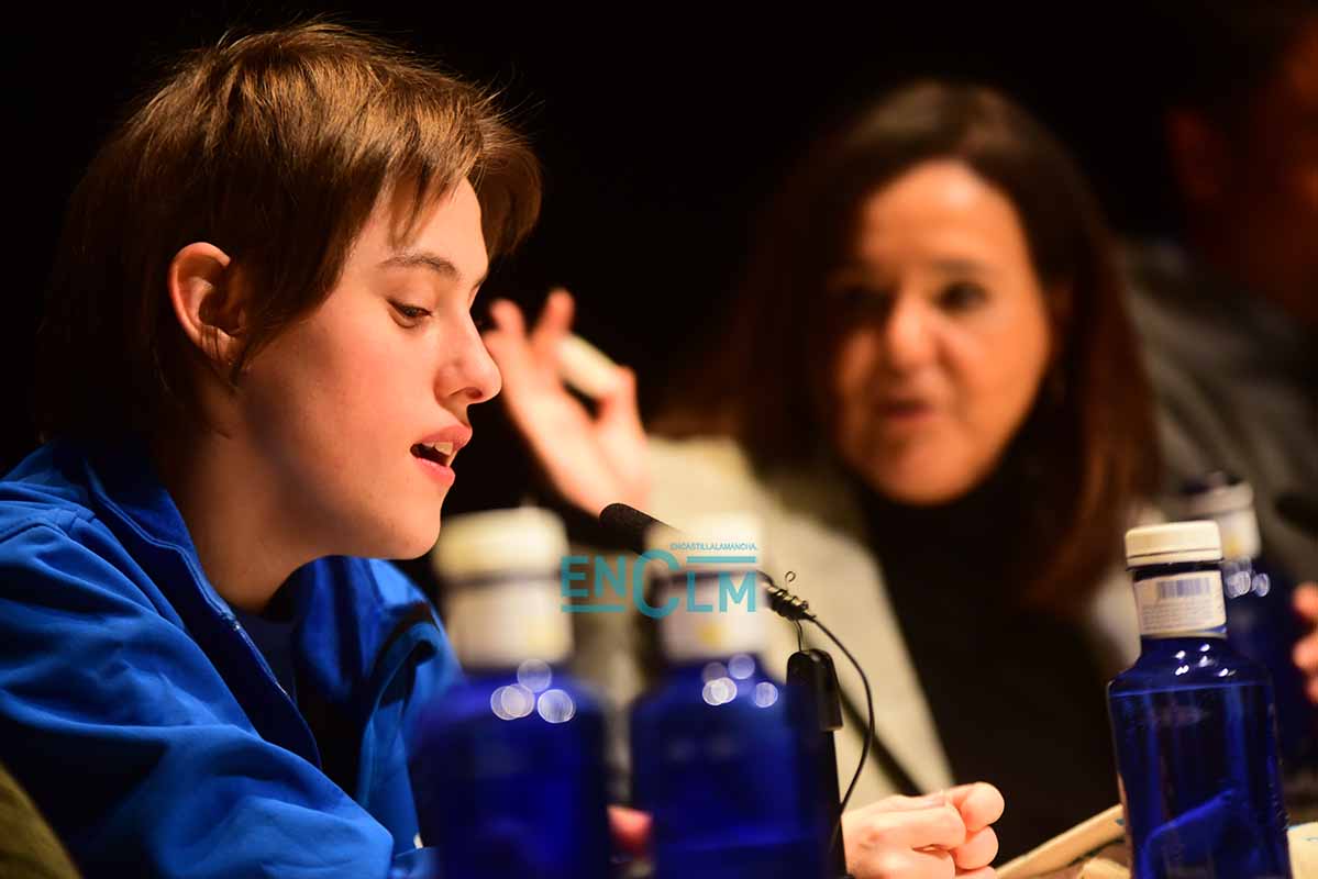 Cristina Landete, dando una lección de vida en las III Jornadas "Rompiendo barreras en el deporte de CLM". Foto: Rebeca Arango.