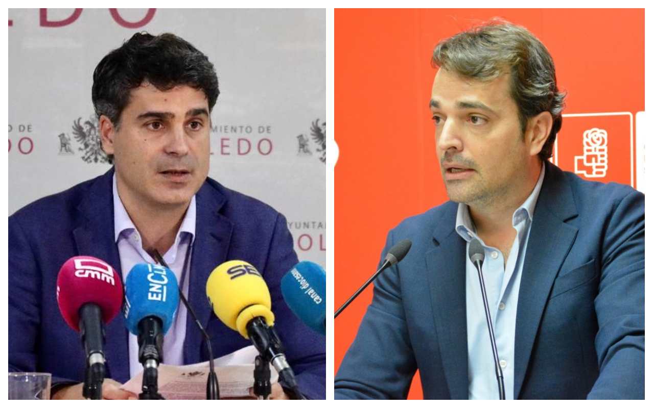 El portavoz municipal, Juanjo Alcalde, y el viceportavoz del PSOE en el Ayuntamiento de Toldo, Pablo García.