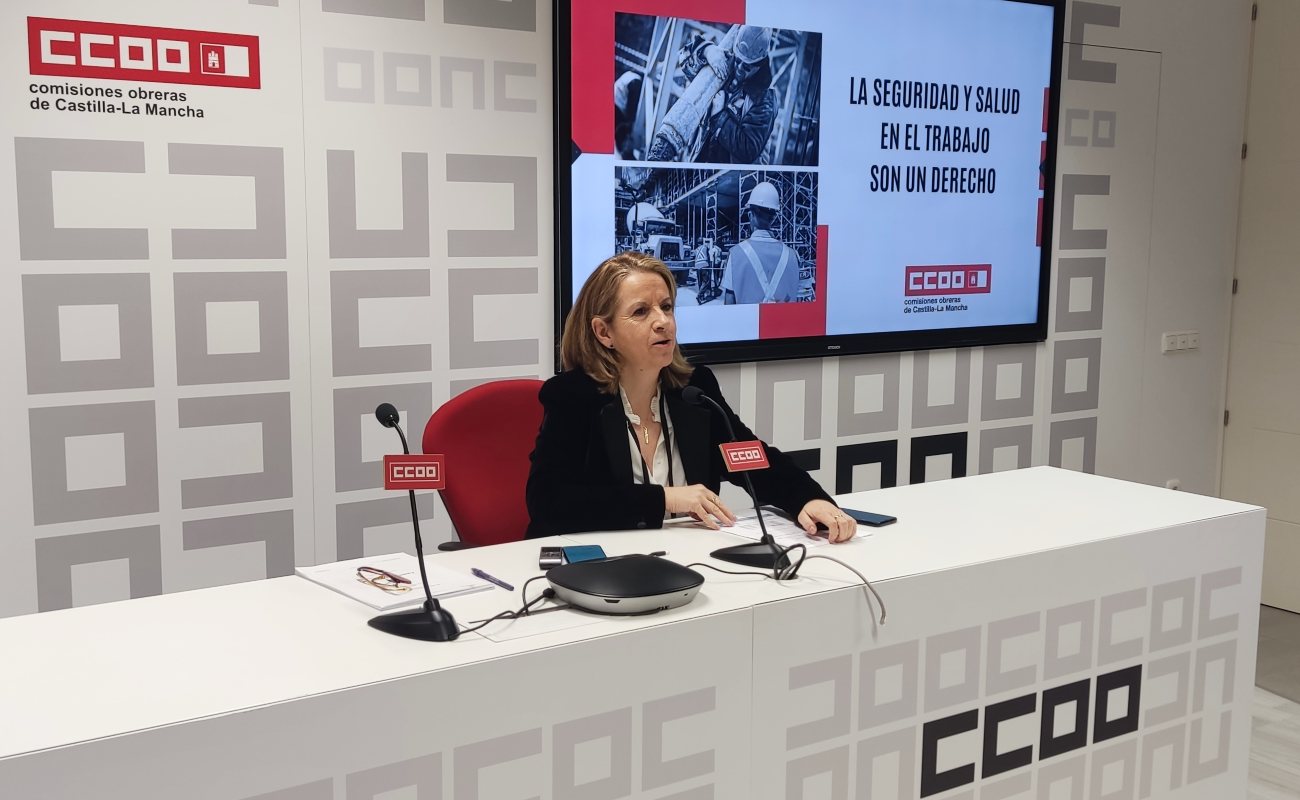 Raquel Payo: "CCOO CLM no es complaciente con la bajada de la siniestralidad laboral".