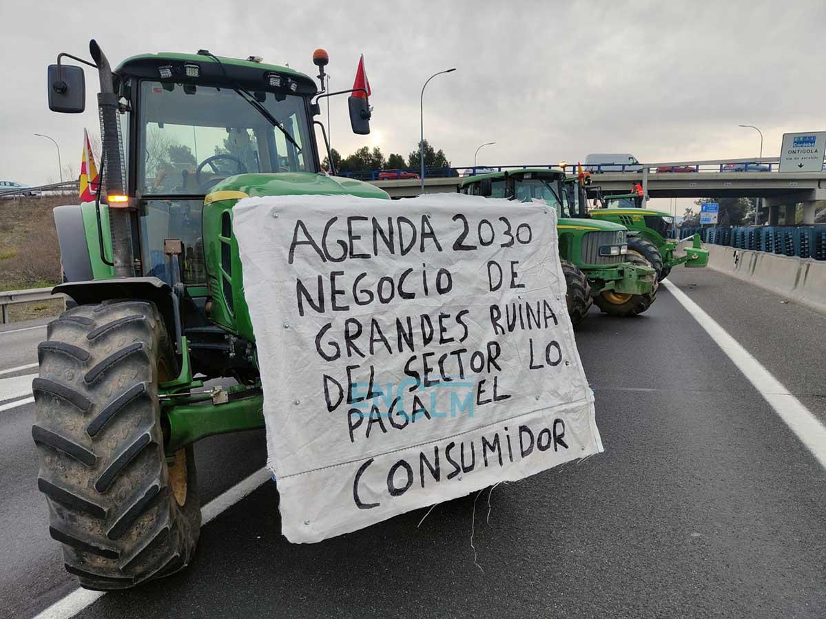 Imagen de una de las tractoradas en Castilla-La Mancha.