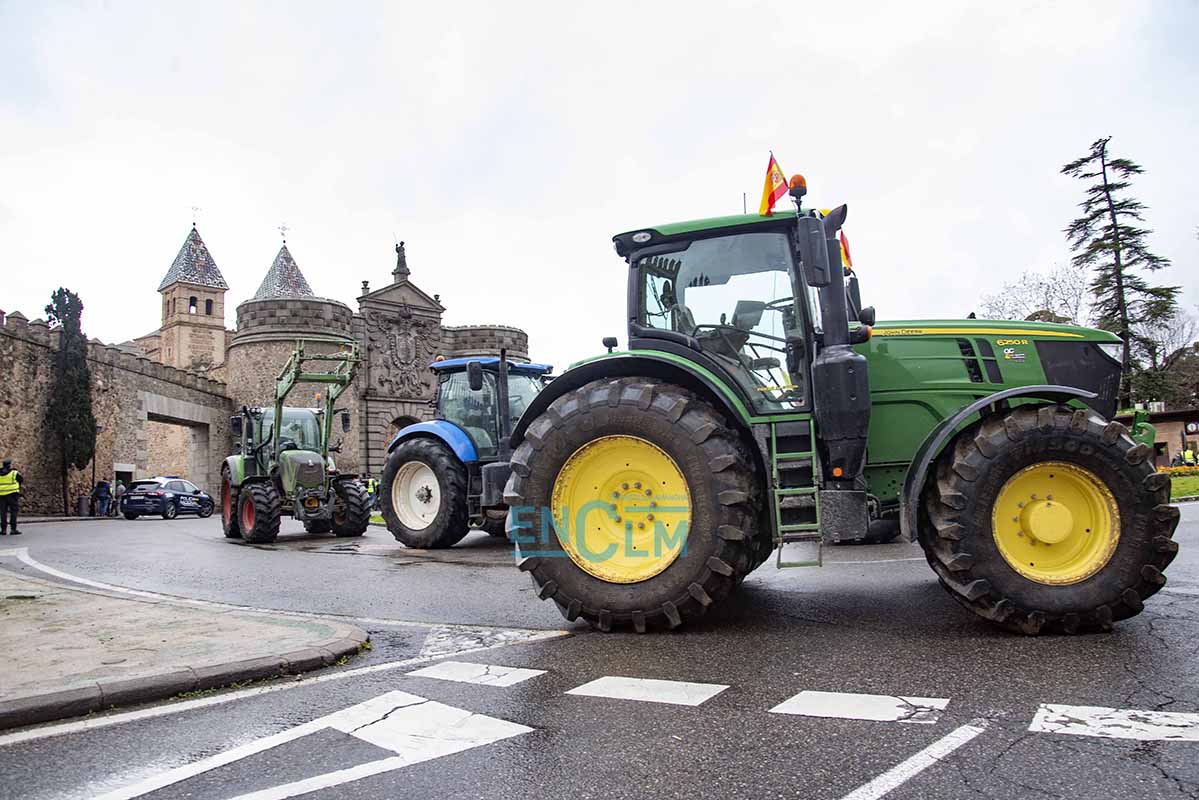 Tractorada en Toledo. Foto: Rebeca Arango.