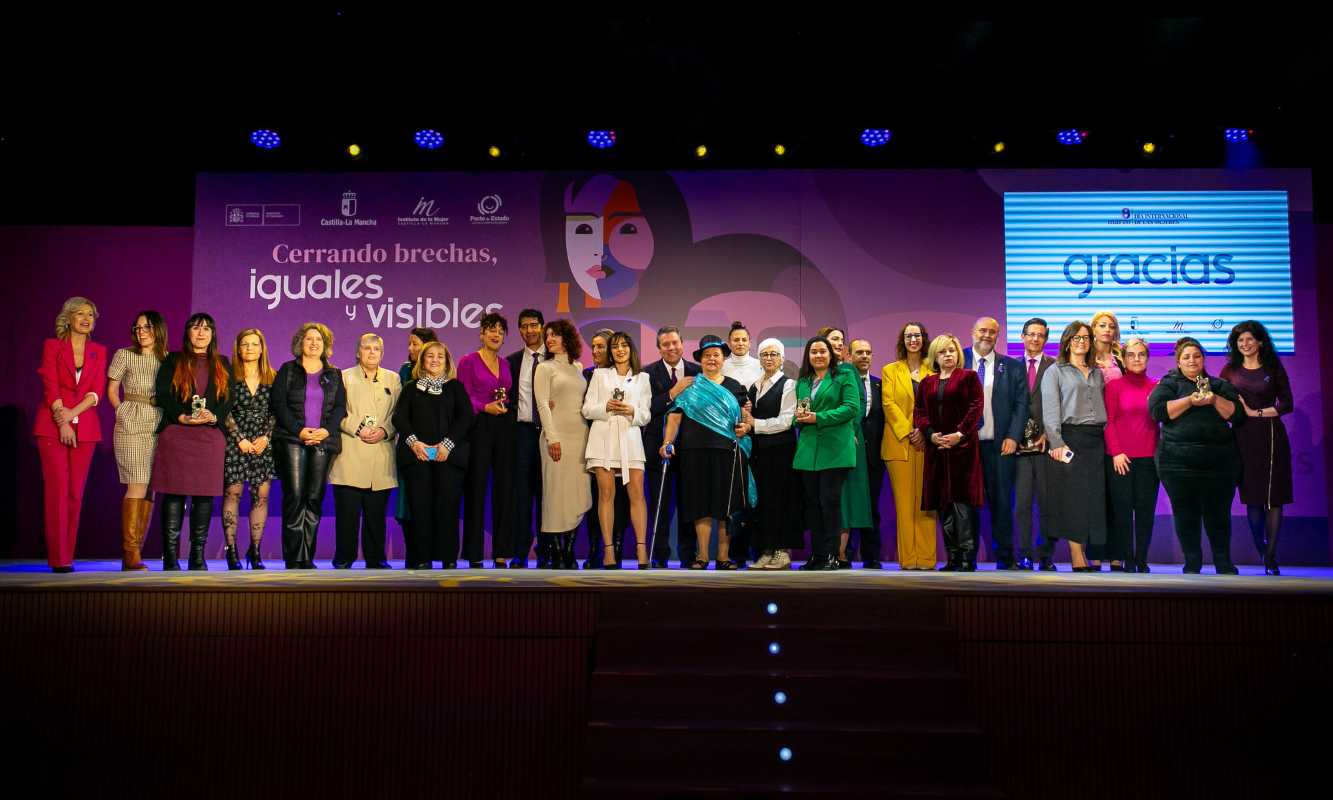 Acto institucional del Gobierno de Castilla-La Mancha por el Día Internacional de la Mujer, celebrado en Quintanar del Rey (Cuenca).