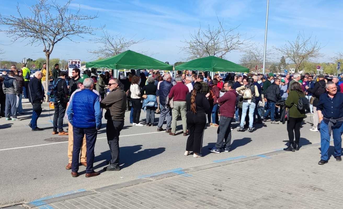 Detalle de la última protesta de las organizaciones agrarias, en Toledo.