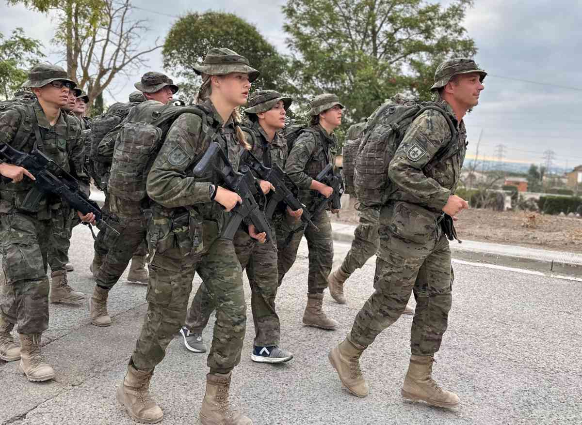 Leonor, durante su formación militar en Zaragoza. Foto: Casa Real.